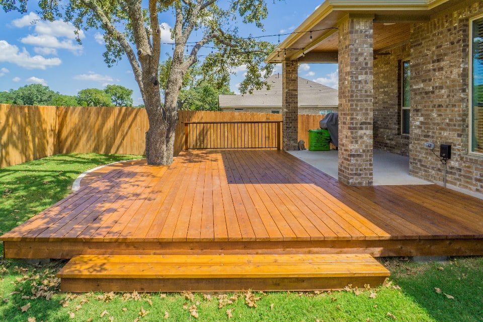 cedar deck with a porch in a backyard in austin texas (1)