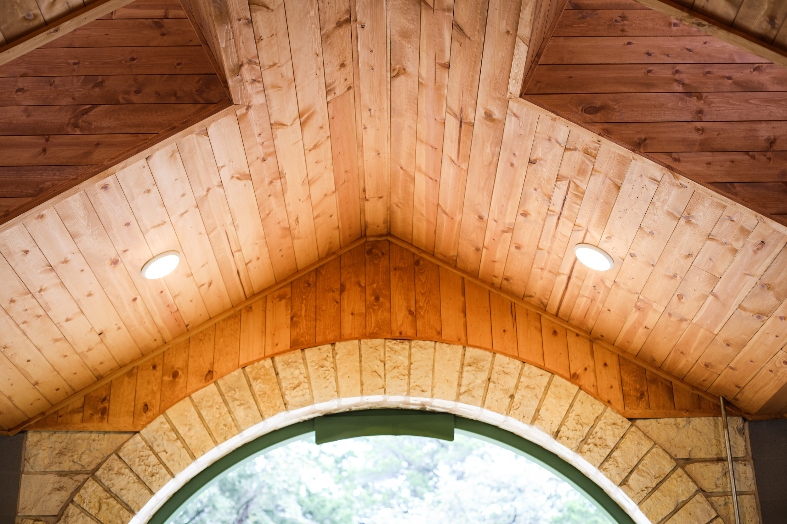 1x6 white pine penny gap ceiling