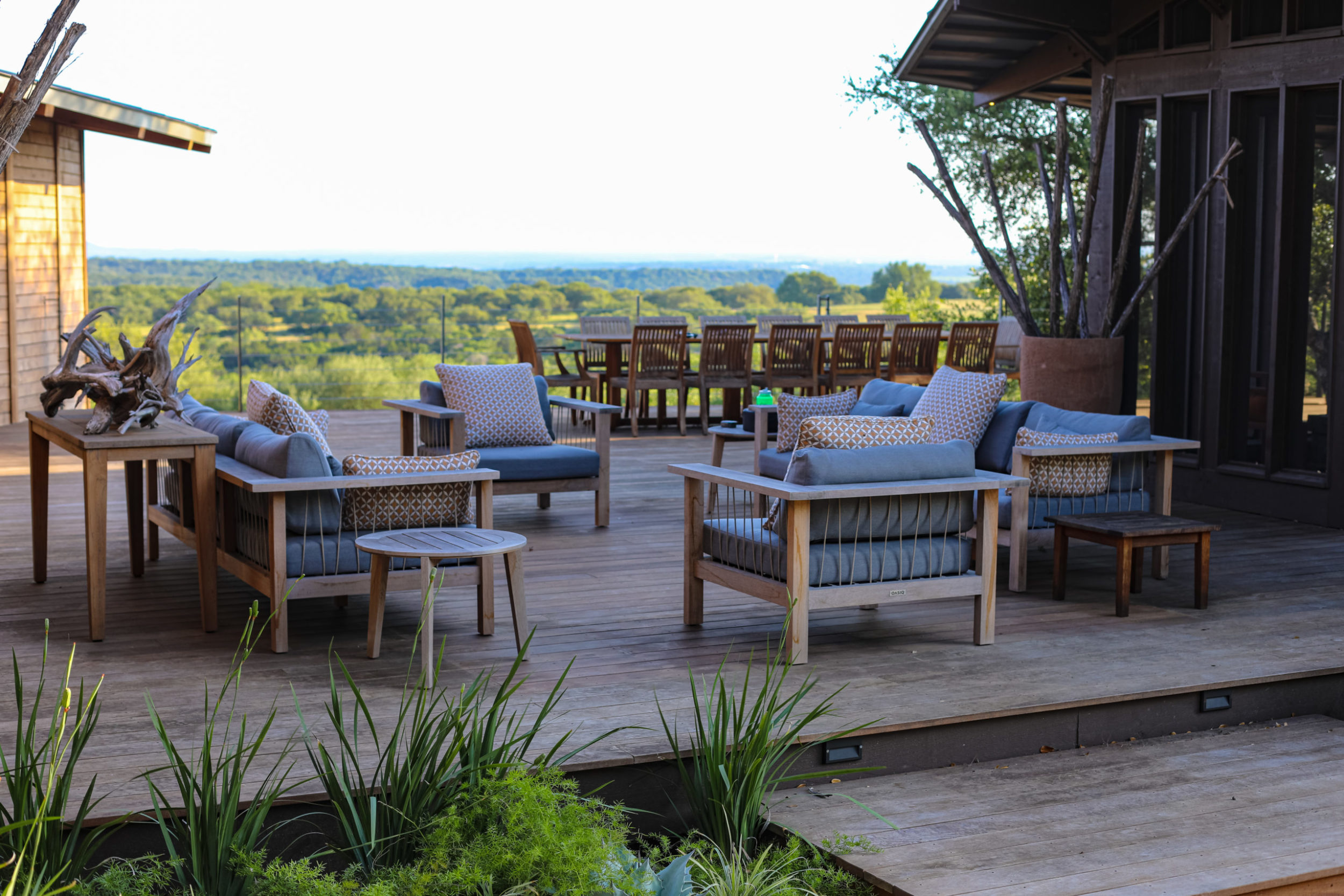 Outdoor Living Area Atop the Expansive Ipe Deck