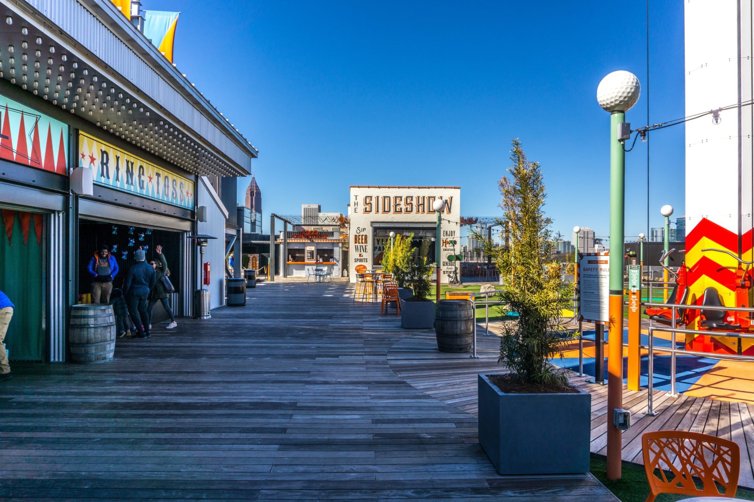Ipe decking pedestrian walkway at Ponce City Market Atlanta