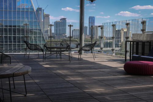 Bison pedestals and Ipe Tiles in Austin TX