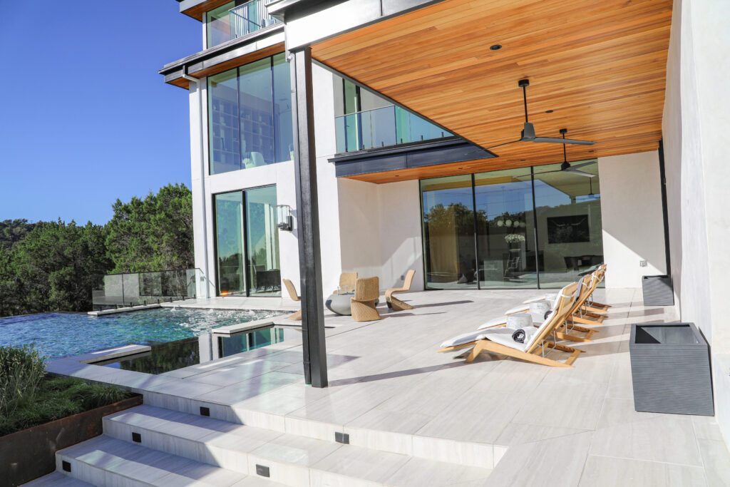 Pool deck and soffits