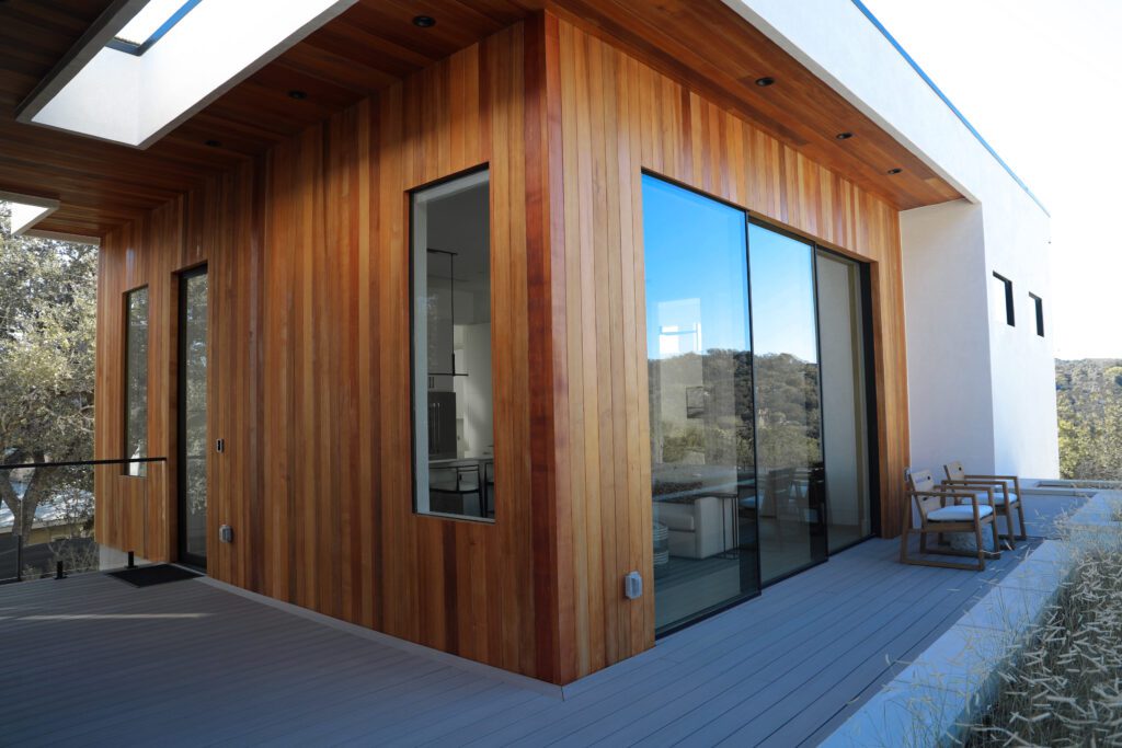 Rainier Plank Siding & Azek Decking Guest House