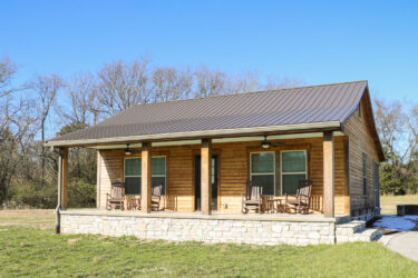 Cabin covered in Kebony Siding