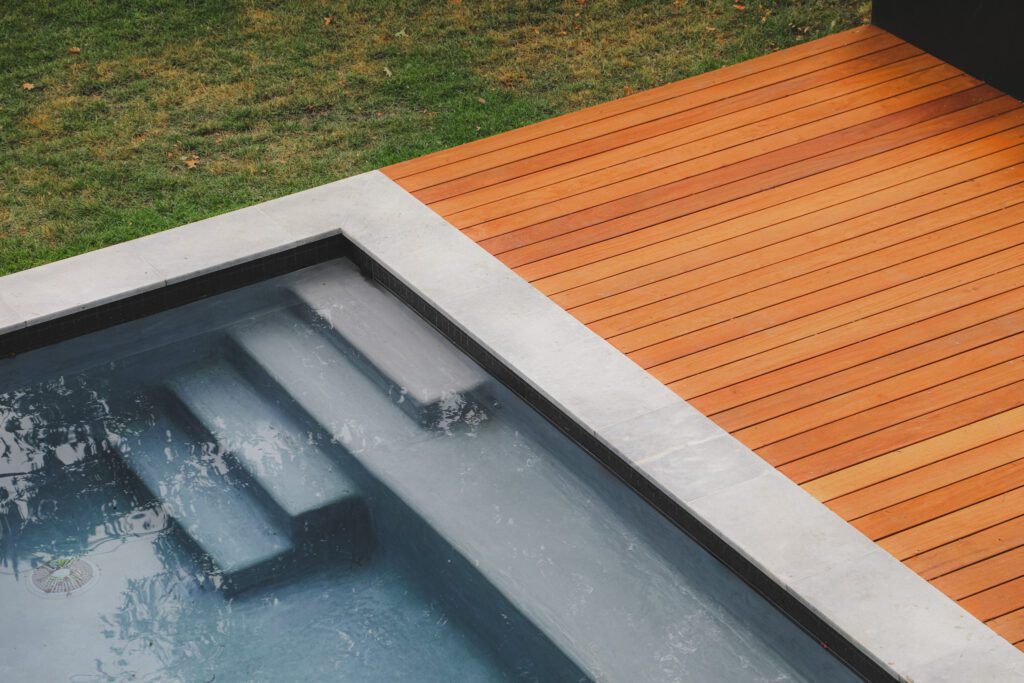 Garapa pool deck