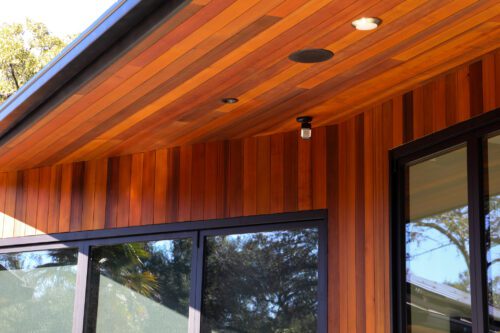 Rainier Plank Soffit and Siding with Cutek in Ausitn