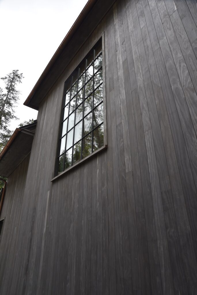 lakefront deck shown in natural light along the waterfront deck.