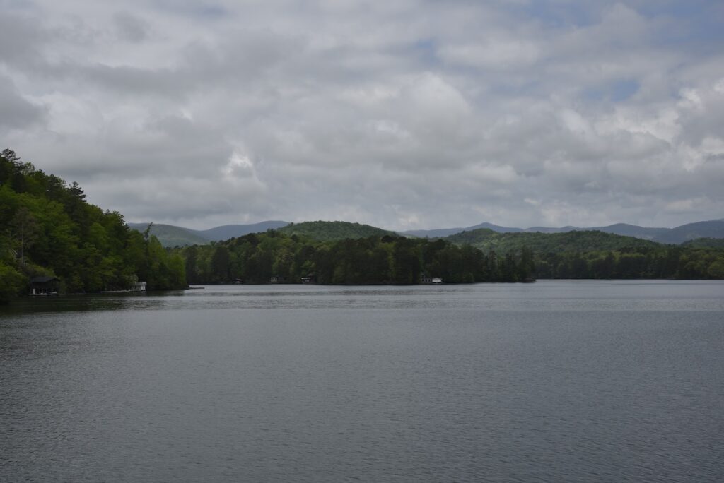 Ipe dock surface highlighting material texture overlooking the shoreline.