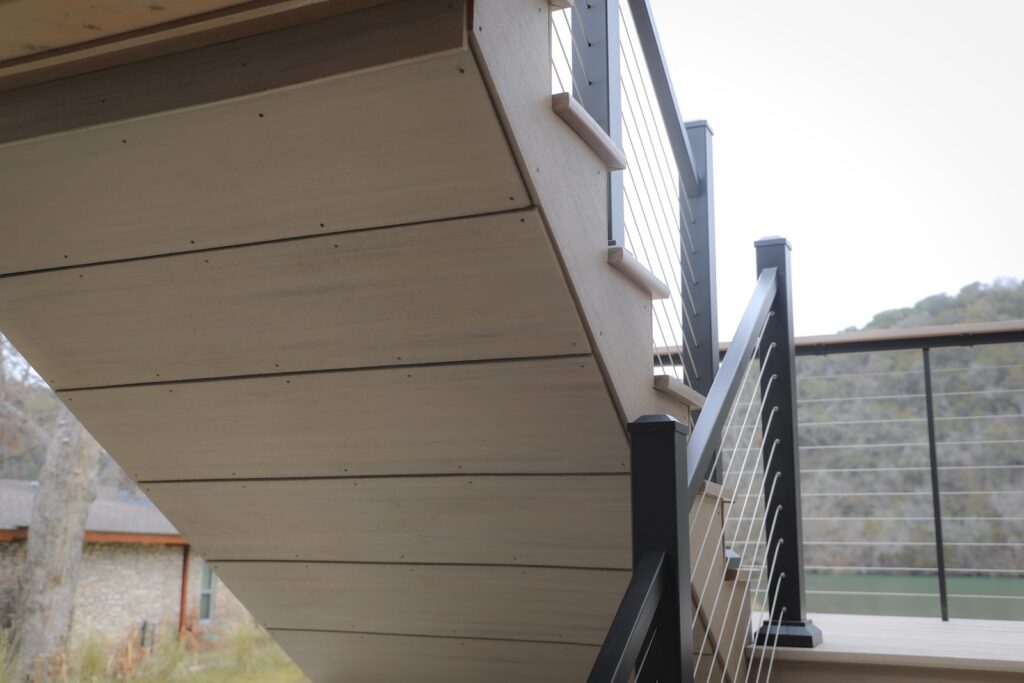 TimberTech Impression Rail stair system at Lake Austin home