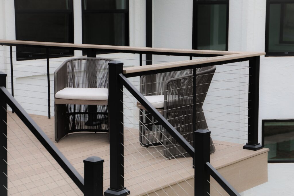Elevated TimberTech deck overlooking Lake Austin