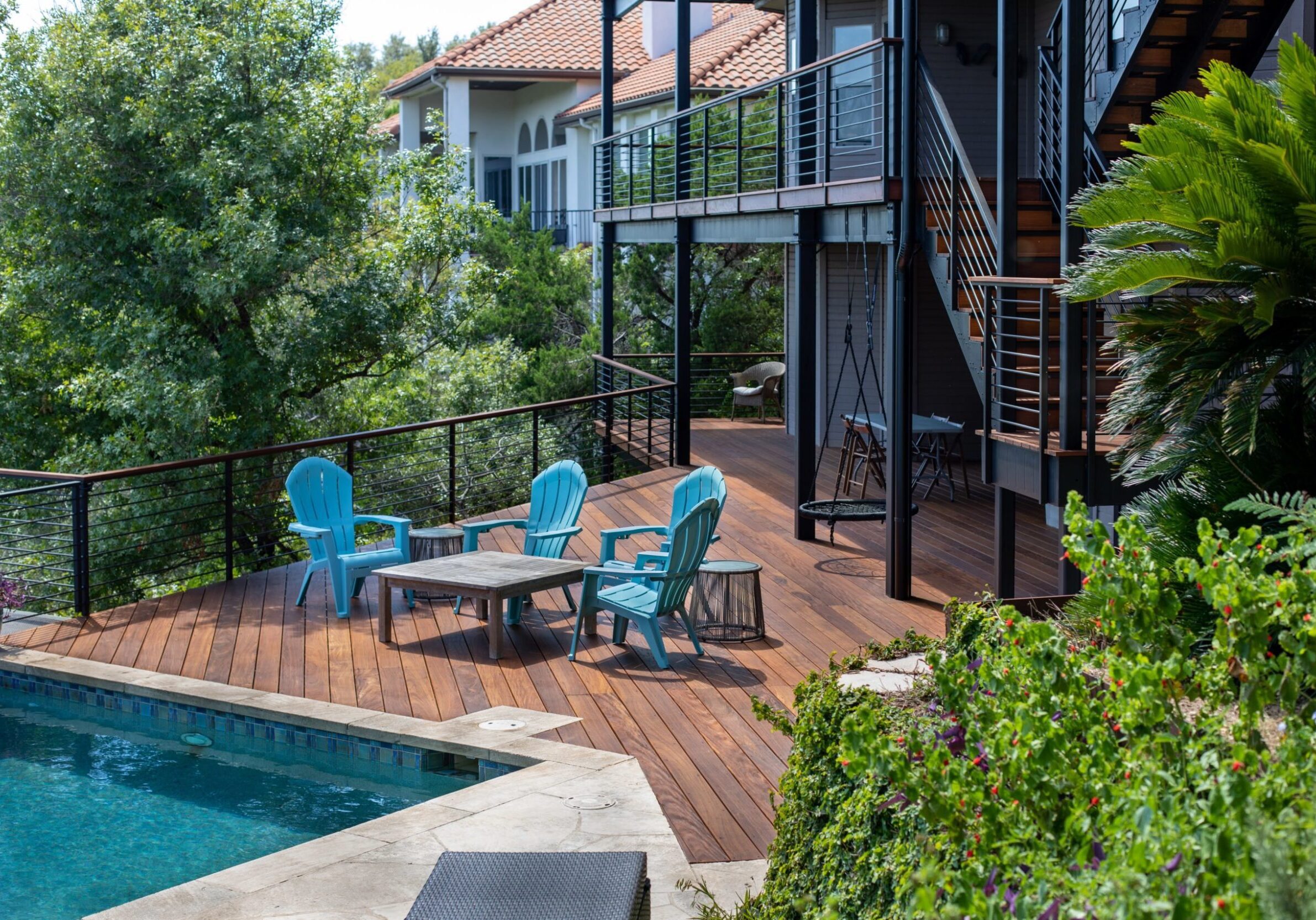 Ipe decking on Austin home exterior