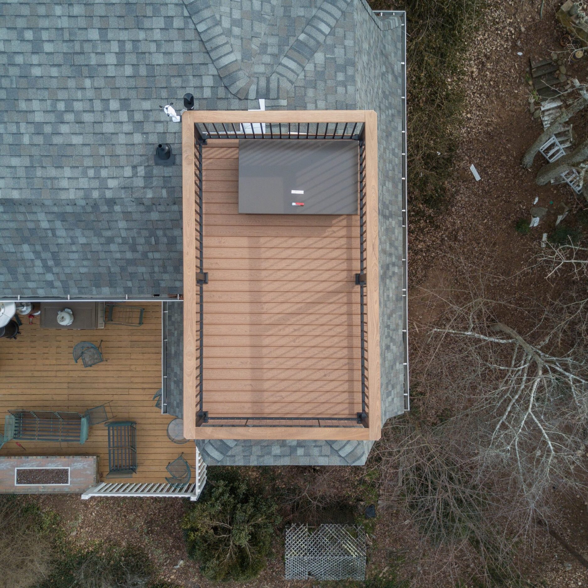 Birdseye View of Rooftop Deck