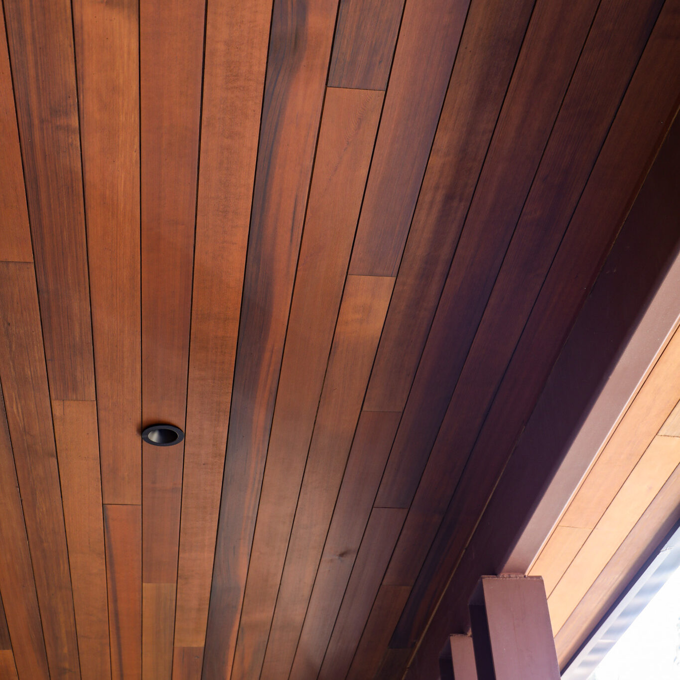 Close-up detail of Rainier Plank soffits