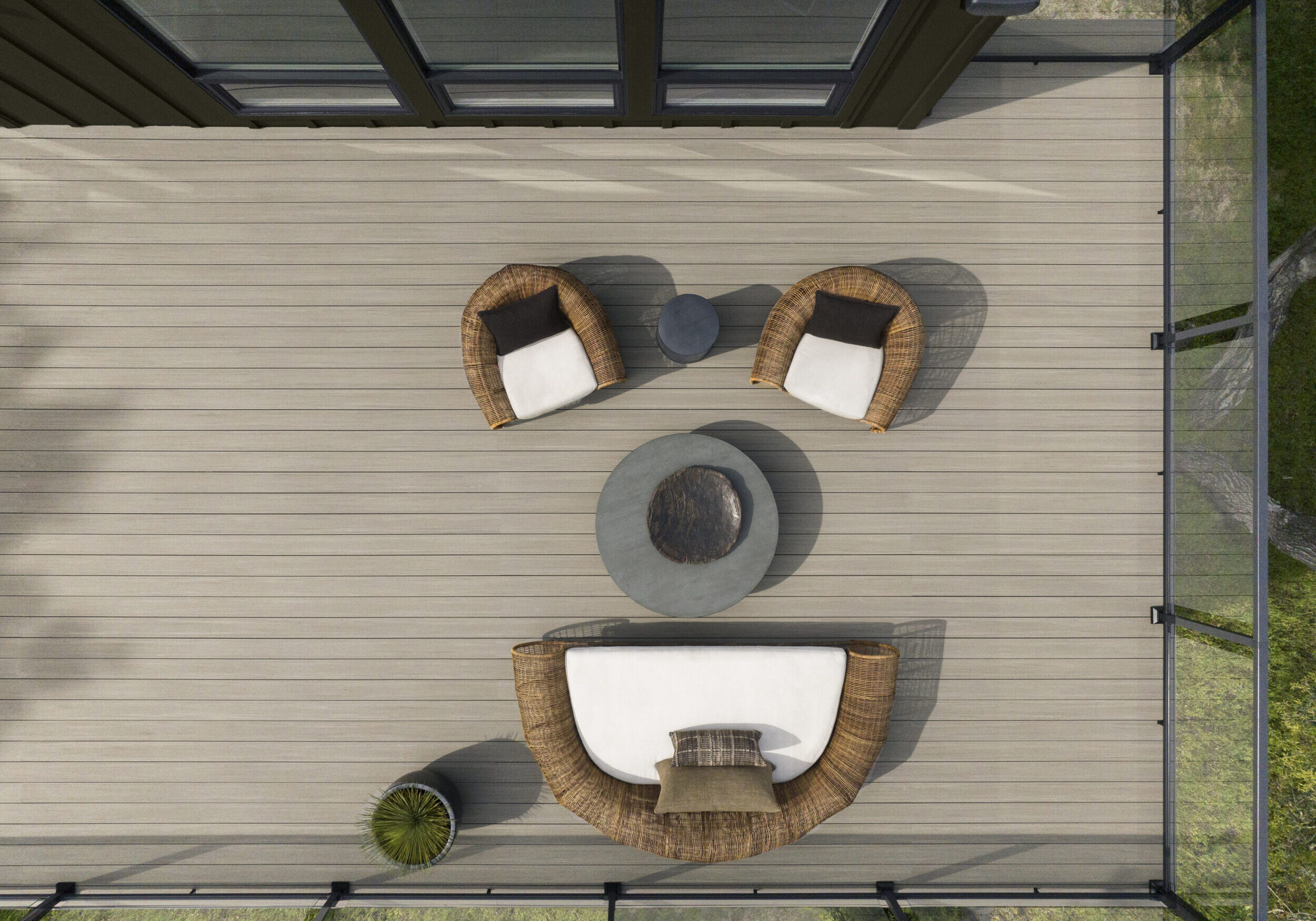 TimberTech deck from overhead view